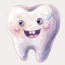 Cute Cartoon Tooth Clipart
