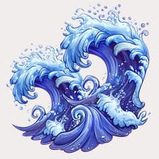 Cartoon Ocean Wave Clipart