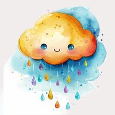 cute rain clipart