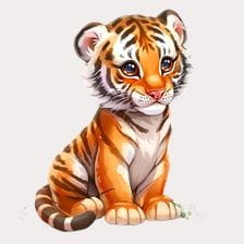 Cute Baby Tiger Clipart
