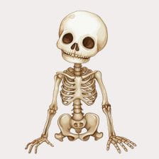 Cute Skeleton Clipart