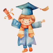 watercolor graduation clipart