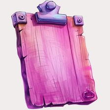 Purple Wooden Clipboard Clipart
