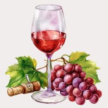 red wine glass clipart