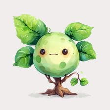 kawaii tree spirit clipart