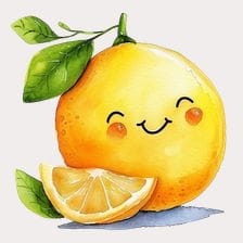 cute lemon cartoon clipart