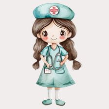 cute cartoon nurse clipart