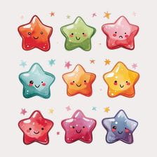 Cute Watercolor Star Clipart