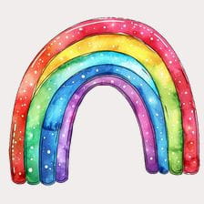 watercolor rainbow clipart