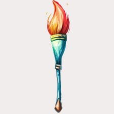 Flaming Paintbrush Clipart