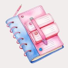 cute agenda planner clipart