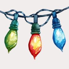 Colorful Christmas Lights Clipart