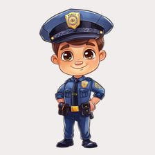 cute police officer clipart