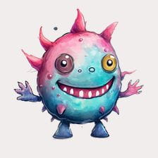 Cute colorful cartoon monster
