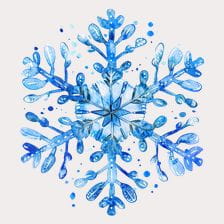 blue snowflakes clipart