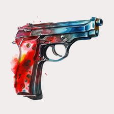 Bloody Handgun Clipart