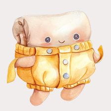 kawaii diaper clipart