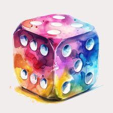 Rainbow Dice Clipart