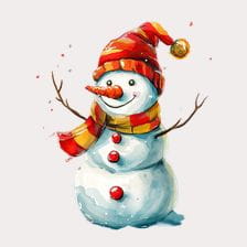 happy snowman clipart