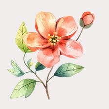 Watercolor painting of a flower