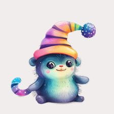 happy new year blue panda clipart