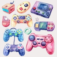 game controller set clipart