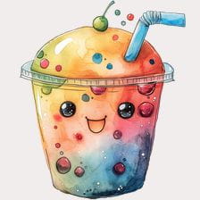 cute boba clipart