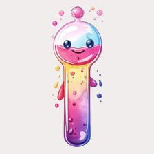 Cute Cartoon Test Tube Clipart