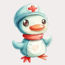 Cute Penguin Doctor Clipart
