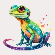 colorful lizard clipart