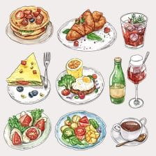 cute dinner clipart