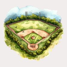 Baseball field clipart