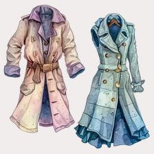 trench coats clipart