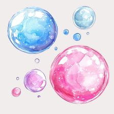 watercolor bubbles clipart