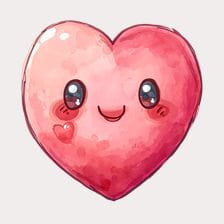 Cute Watercolor Heart Clipart