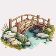 cartoon bridge clipart