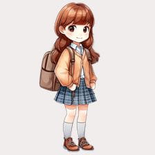 Girl Student Clipart