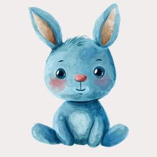 Cute Watercolor Bunny Clipart