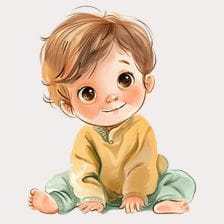 Cute Baby Boy Clipart