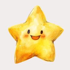 cute smiling star clipart