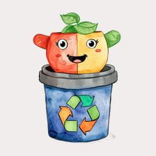 kawaii recycle clipart