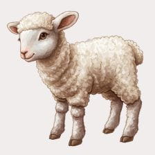 cute lamb clipart