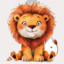 Cute Cartoon Lion Clipart
