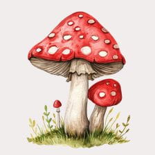 fly agaric mushroom clipart