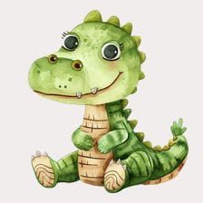 adorable alligator clipart