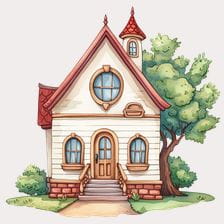 vintage schoolhouse clipart