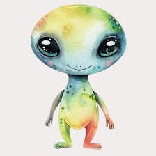 funny alien clipart