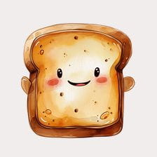 Cute Cartoon Toast Clipart