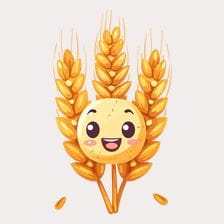 Cute Wheat Cartoon Clipart