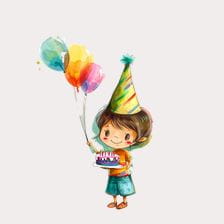 cute birthday boy clipart
